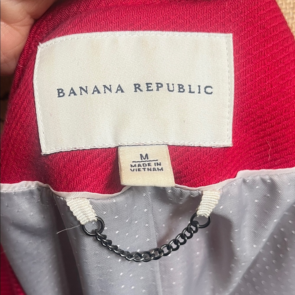 EUC Banana Republic Red Women's Trench Coat (M) - Picture 10 of 14